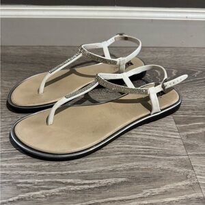 White Sparkle Sandals